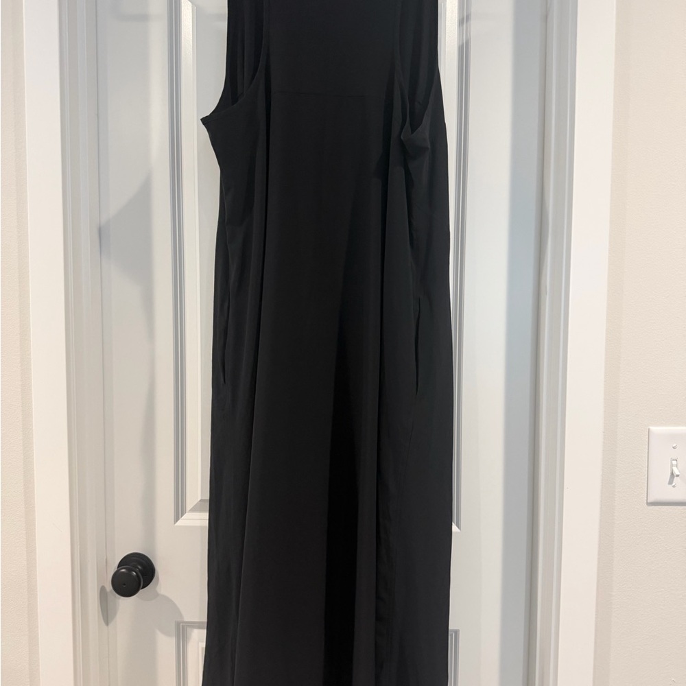 Athleta Black Racerback High-Low Maxi Dress - Picture 9 of 10